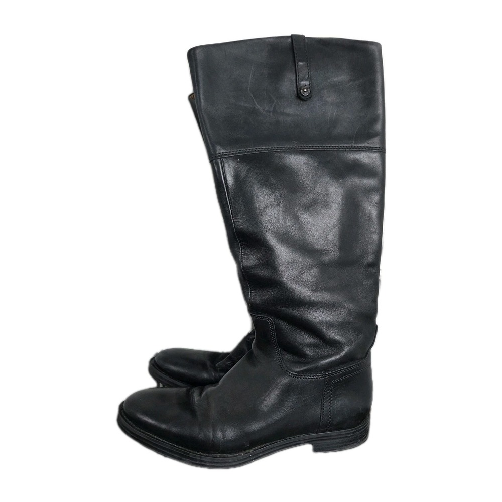 Enzo Angiolini Tall Black leather Eallerby Riding Boots Womens 9 Equestrian
